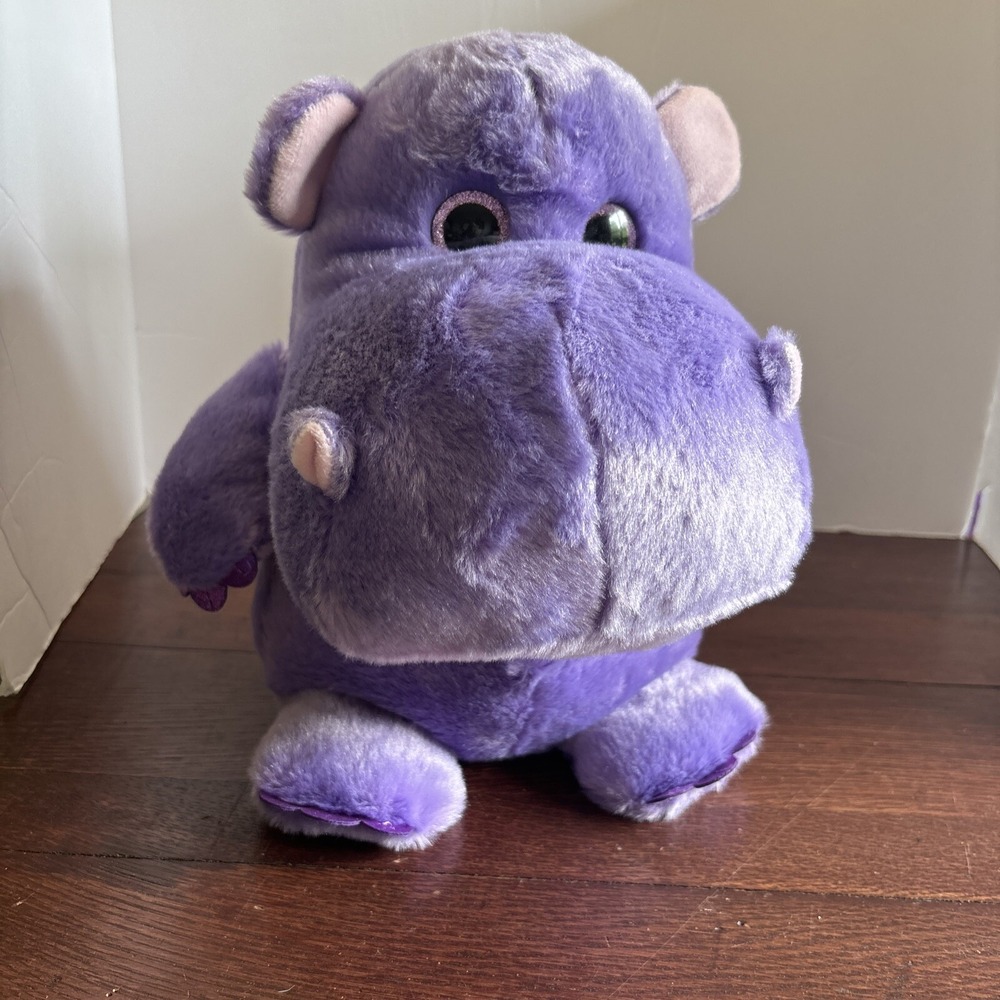 Aurora World Hunk‎ of Love Hippo Plush Purple Small 10" Stuffed Plush